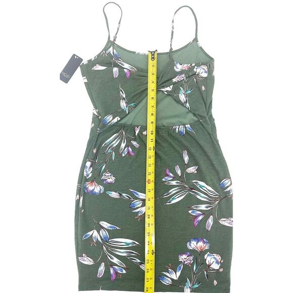 Rachel Roy Women's Lourdes Tropical Floral Twist Back Mini Dress Size Large - Picture 8 of 9